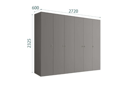 Шкаф 6 дв. Rimini белый