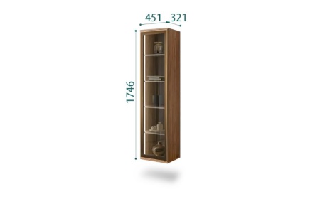 Пенал (1 дв. стекло) Aura