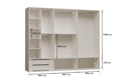 Шкаф 6 дв. Виктория