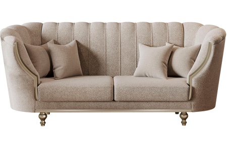 Диван Мария бежевый с обивкой букле